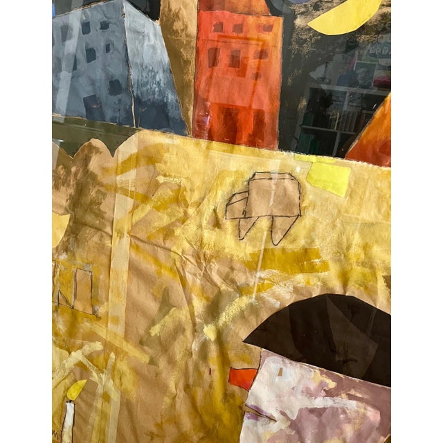 Emilio Tadini, Italian Pop Art Mixed Media Surrealist Painting Collage Gouache Emilio Tadini For Sale - Image 9 of 12