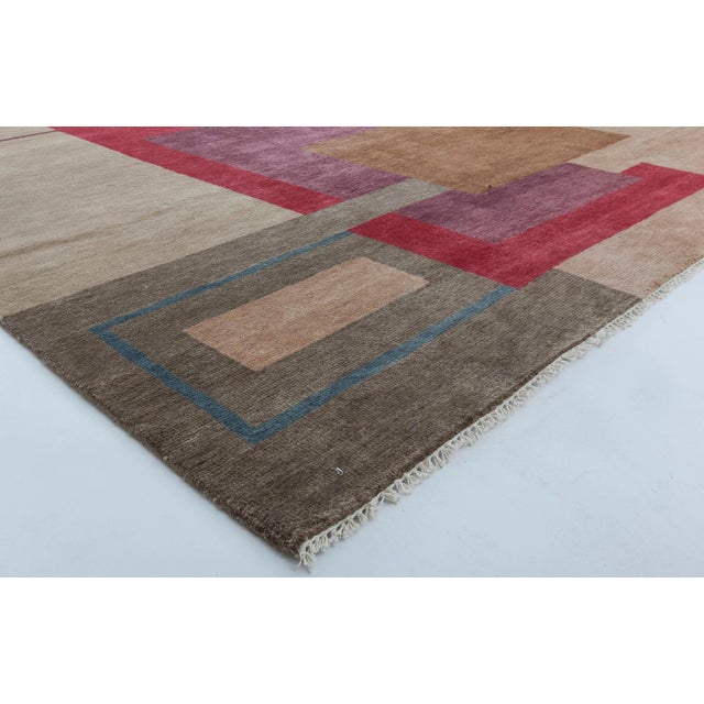 "Plateau" Contemporary Art Deco Inspired By Ivan Da Silva Bruhns Tan Carpet For Sale In New York - Image 6 of 6