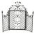 Antique Gothic Arts & Crafts Wrought Iron Scrolling Folding Fireplace Screen For Sale