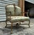 1990s Baroque Style Hight-Back Settee Sky Blue Color and Gold Leaf Details For Sale - Image 4 of 9