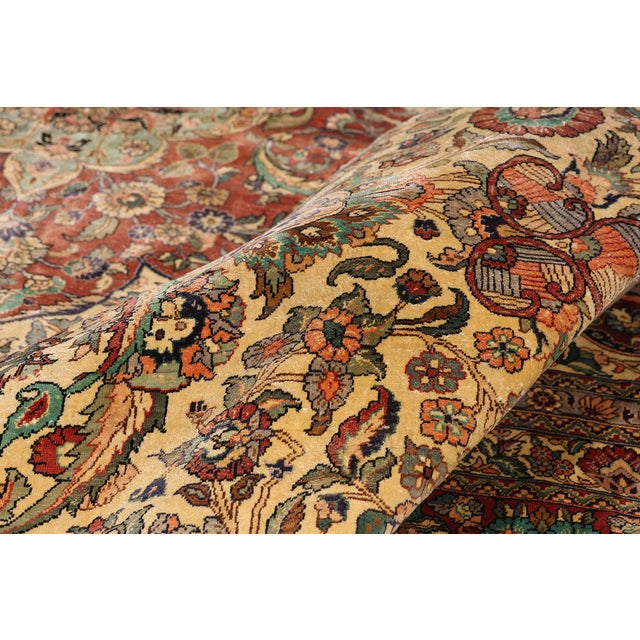Vintage Chinese Silk Qum Rug, 14'03 X 20'01 For Sale In Dallas - Image 6 of 10