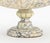 Italian Neoclassical Style Alabaster Tazza, with scalloped edge, fluted stem, and circular base. 5.75" H x 11.75"...