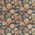 Sanderson Indra Flower Fabric in Indigo/Cherry For Sale