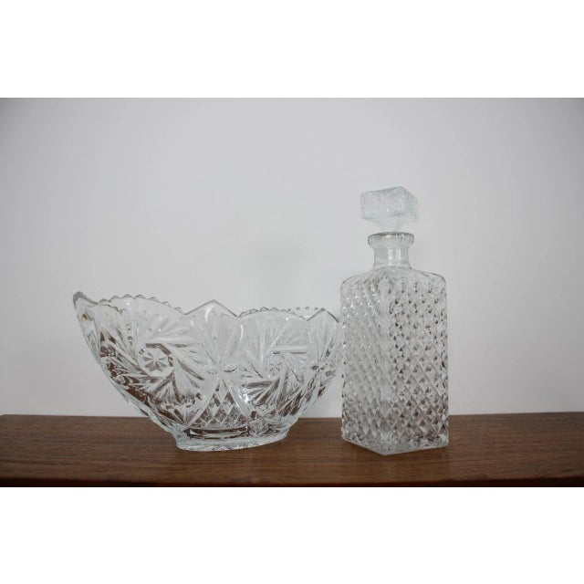 Vintage Glass Carafe & Bowl Set, 1970s For Sale - Image 9 of 9