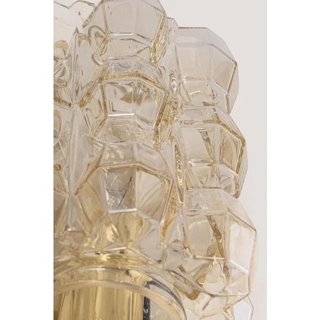 Large Amber Bubble Glass Sconce by Helena Tynell for Limburg, Germany For Sale - Image 4 of 12