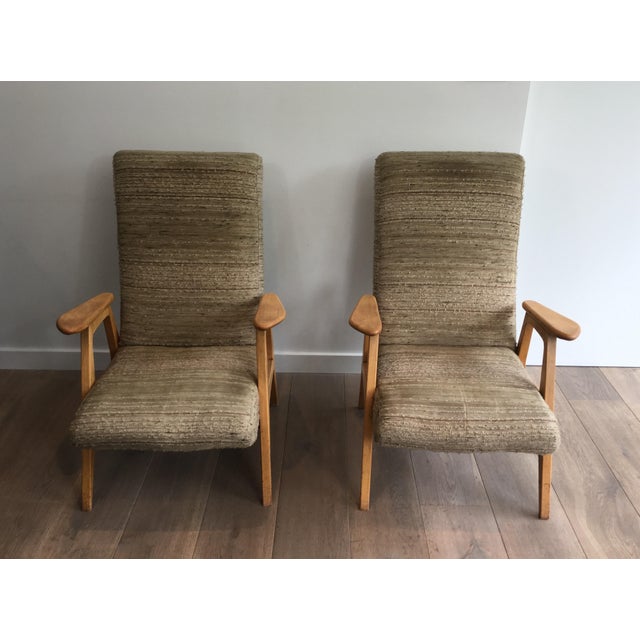 Brown Vintage Armchairs, French, circa 1970 - a Pair For Sale - Image 8 of 12