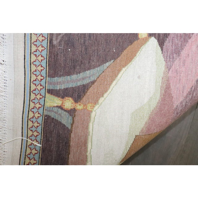 a mid 20th century very finely woven Persian Kashan Depicting a nude woman Measures: 3'8'' x 5'