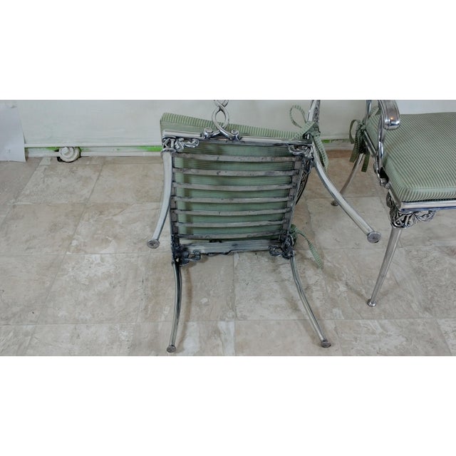 French Aluminum Side Chairs - A Pair For Sale In Los Angeles - Image 6 of 11