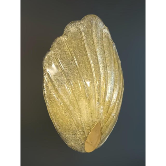 1960s Amber Graniglia Sconces by Murano Due, a Pair For Sale - Image 6 of 8