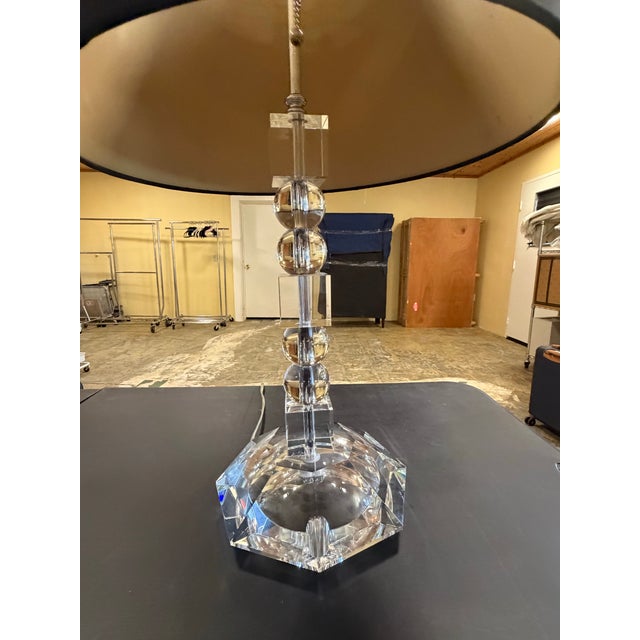 Vintage Excelsior Lucite Geometric Table Lamp For Sale - Image 4 of 8