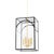 Mitzi Addison 4-Light Small Pendant, Aged Brass/Textured Black Combo For Sale
