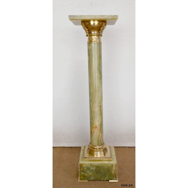 Onyx and Bronze Column, Late 19th Century For Sale - Image 13 of 18