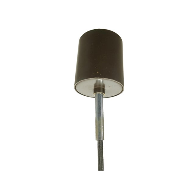 Stilnovo Italian Copper and Glass Pendant Lamp in Brown Metal by Bruno Gatta for Stilnovo, 1960s For Sale - Image 4 of 13