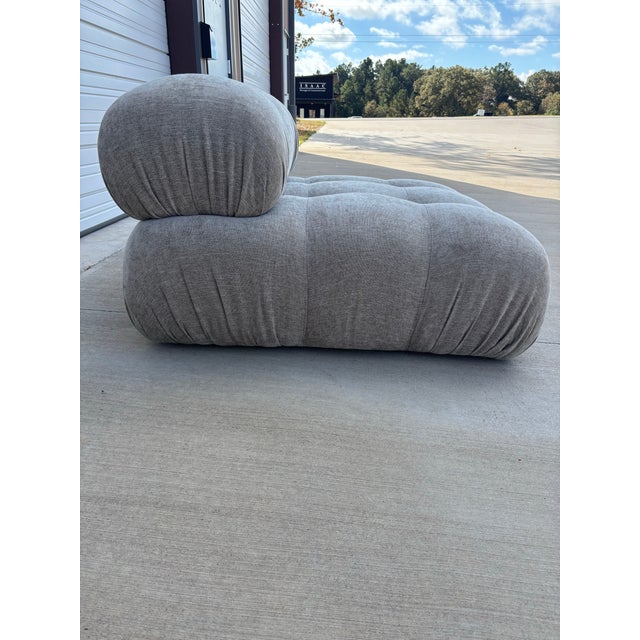 Contemporary Modern and Minimalist Light Gray Bubble Chair For Sale - Image 3 of 7