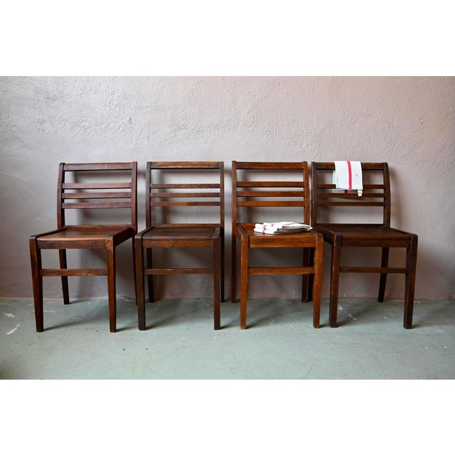Reconstruction Chairs from René Gabriel, 1940s, Set of 4 For Sale - Image 10 of 10