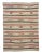 Vintage Turkish Striped Wool Kilim Rug - 6′10″ × 9′7″ For Sale