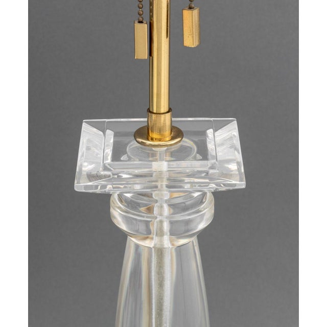 Karl Springer Karl Springer Acrylic Greek Column Table Lamp For Sale - Image 4 of 7
