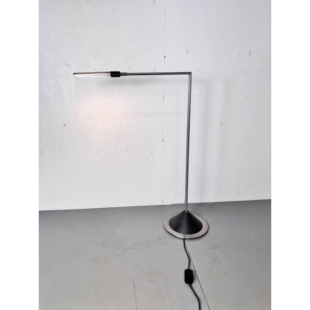 Italian Modernist steel and aluminum Floor lamp by F.A Porsche for Luci, 1990s Very Nice and functional lamp with well...
