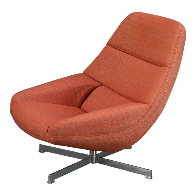 Model Ml91 Swivel Lounge Chair by Illum Wikkelsø for Mikael Laursen, 1960s For Sale