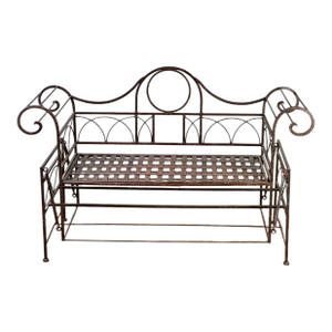 Vintage Regency Style Wrought Iron Porch Glider