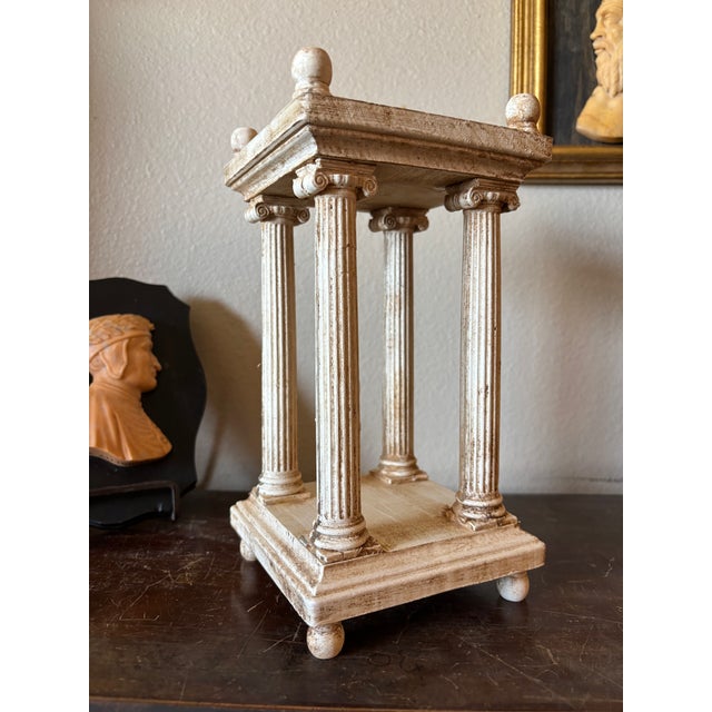 1980s Vintage Pair of Italian Neoclassical Manner Grand Tour Revival Architectural Miniature Temples For Sale - Image 5 of 9