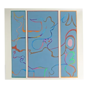 1981 Signed Abstract Mixed Media Painting by Harry Hilson