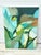 Large abstract painting in blues and greens. Wonderful color story and movement. Perfect to add a pop of color to any...