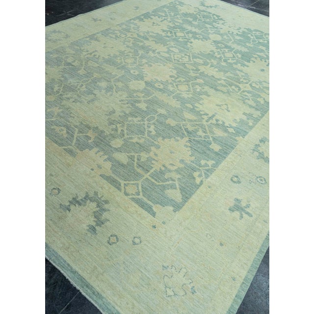 Blue Turkish Oushak Rug 8'11" x 11'11" #20084 For Sale - Image 8 of 8