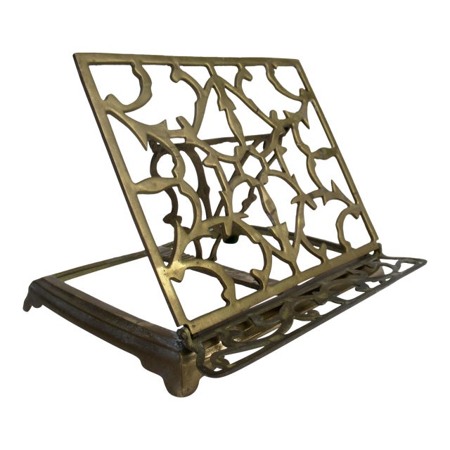 Vintage Ornate Brass Book Holder Chairish