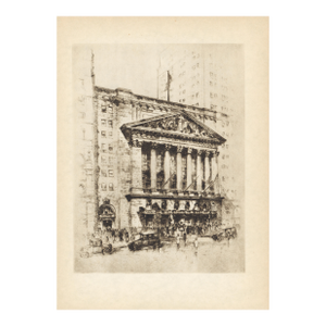 "New York Stock Exchange" 1939 Etching by Anton Schutz