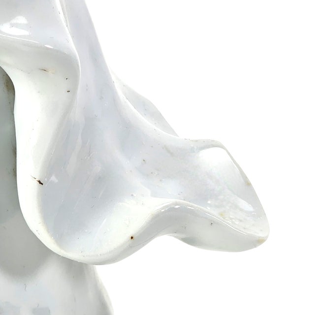 Ceramic Large Mid-Century Japanese Celadon Guanyin Porcelain Figure 30" William "Billy" Haines Style Lamp Base For Sale - Image 7 of 14