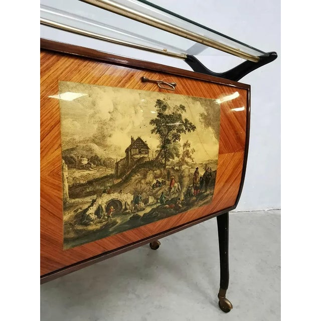 Absolutely 'one of a kind' this unique mid century modern drinks cabinet/ cocktail bar/ side table provided with beautiful...