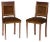 Set of Art Deco Italian Walnut & Velvet Side Chairs For Sale