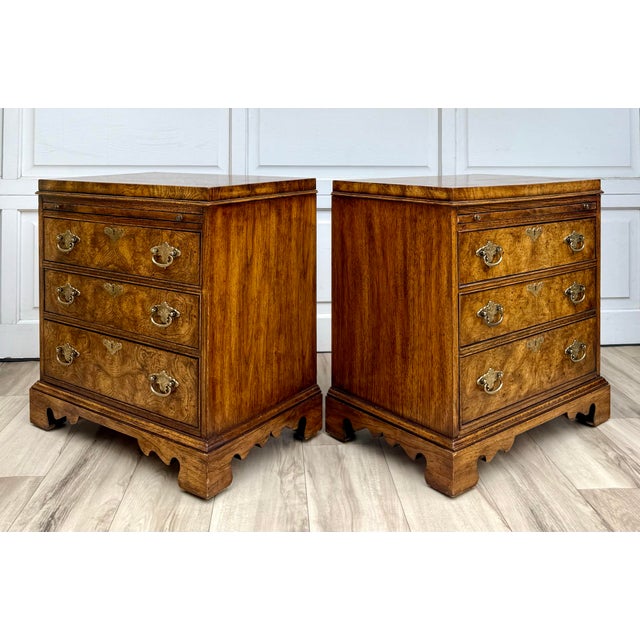 Pair of Fruit Wood Burled Nightstands For Sale In Los Angeles - Image 6 of 18