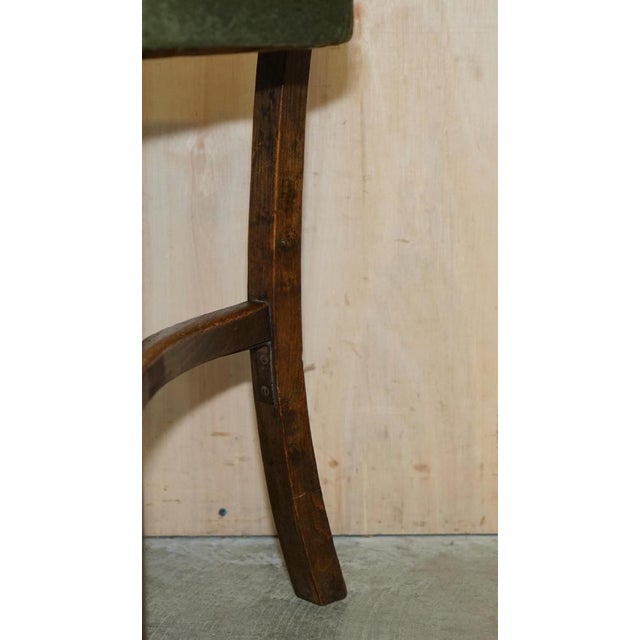 Brown Antique Primitive Arts & Crafts Elm Chairs, Set of 3 For Sale - Image 8 of 18