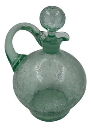 Glass Carafe with Crackle Glass Look