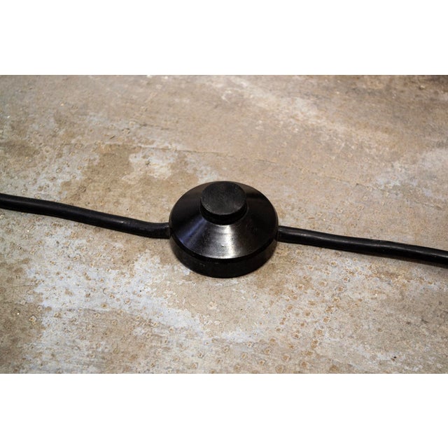 Black Vintage Halogen and Neon Cast Aluminum Lamp, 1970s For Sale - Image 8 of 9