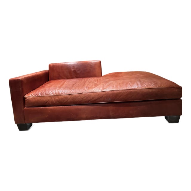 Classic Ralph Lauren Sofa in Cognac Leather For Sale