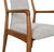 Mid-Century Modern Midcentury Float Back Dining Arm Chair For Sale - Image 3 of 5