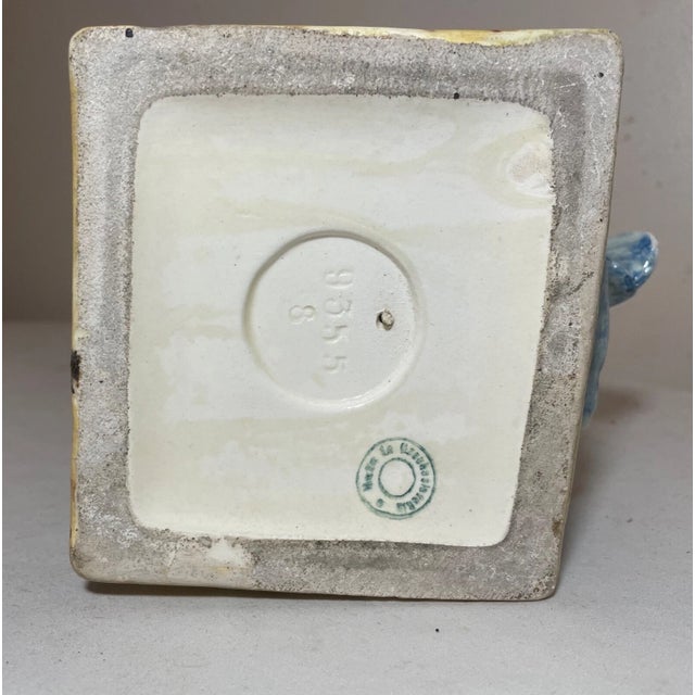 Vintage Handmade Painted Czechoslovakian Cockatoo Bird Pottery Statue Sculpture For Sale - Image 11 of 12