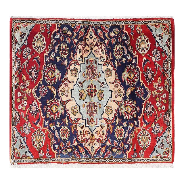 Pasargad DC Red Color Hand Knotted Persian Kashan Rug For Sale