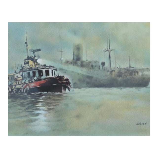 1950s John Kelly Lithograph, Harbour Bound For Sale