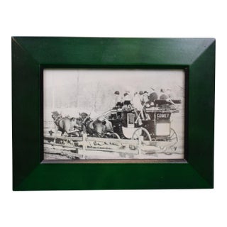 Mid 20th Century Framed B&w Photo of Comet Coaching Four-Horse Drawn Carriage For Sale