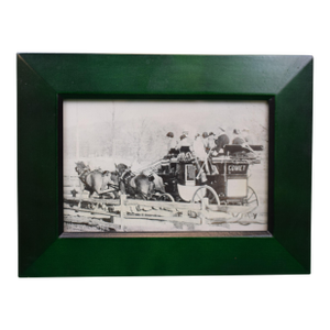 Mid 20th Century Framed B&w Photo of Comet Coaching Four-Horse Drawn Carriage