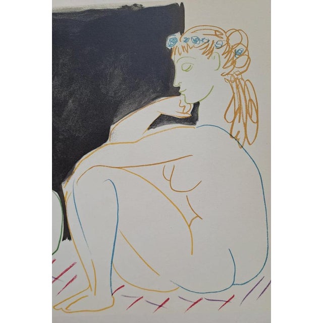 Pablo Picasso (1881-1973) The Sleeping Girl and the Wise Man, 1954 Color lithograph on thick paper Dated in the plate but...