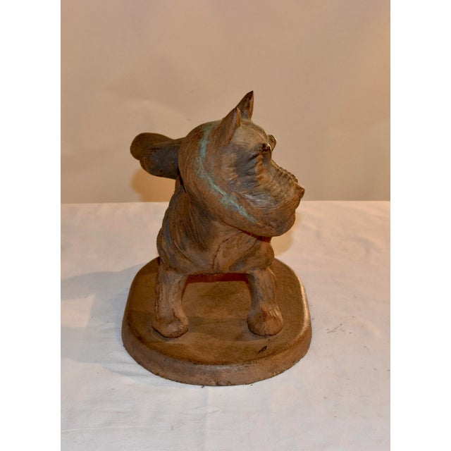 Late 19th C. English Terrier Boot Scrape For Sale - Image 4 of 7