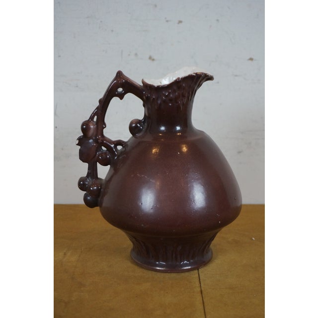 Early 20th Century Antique Austria Art Nouveau Woman Porcelain Hand Painted Portrait Pitcher Jug For Sale - Image 5 of 12