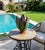 Metal Vintage Moroccan Hand-Crafted Metal Lotus Sculpture For Sale - Image 7 of 11