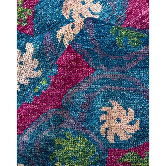 Textile Modern Hand-Knotted Area Rug - Green, 6' 2" x 8' 7" For Sale - Image 7 of 8