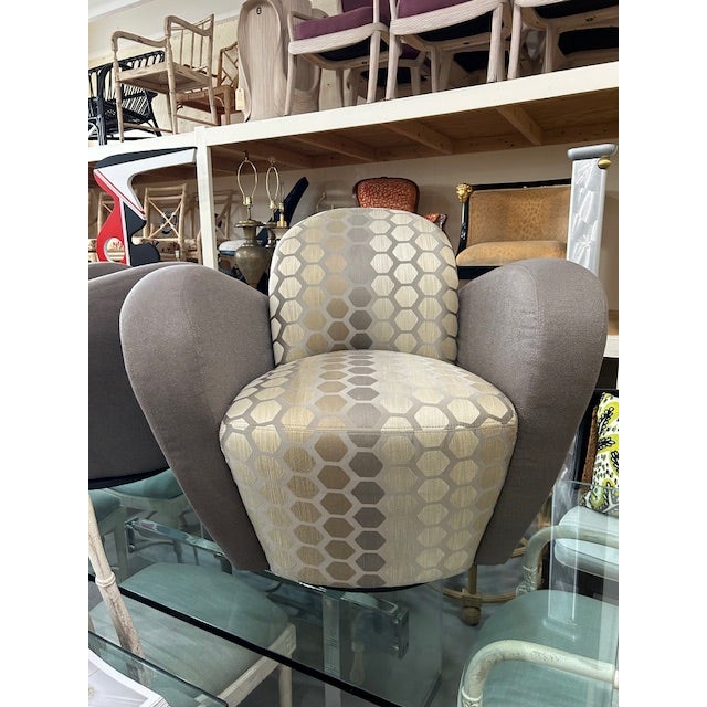 Mid-Century Modern 20th Century Kagan Style Swivel Chairs by Weiman For Sale - Image 3 of 12